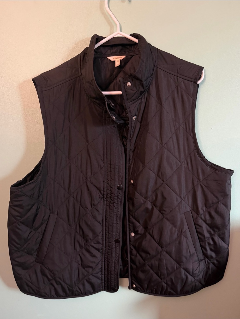 Maurice’s Quilted Black Sleeveless Puffer Vest